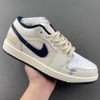 Low Top Sneakers, Blue White Yellow Colorway, Lace Up Design, Casual Gift for Sneaker Fans