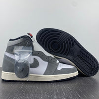 High Top Sneakers, Gray Black Colorway, Leather Footwear, Lace Up Design, Casual Gift for Sneaker Fans