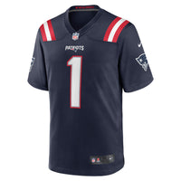 New England Patriots Number 1 Dad Navy Game Jersey