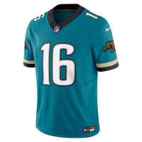 Jacksonville Jaguars Trevor Lawrence Teal Prowler Throwback Limited Jersey