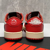Low Top Sneakers, Red White Colorway, Reverse Hook Design, Lace Up Design, Casual Gift for Sneaker Fans