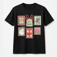 Vintage Stamp Holiday T-Shirt, Teacher Christmas Shirt, Adorable Educator Winter Tee, School Holiday Graphic Shirt, Teacher Appreciation Present