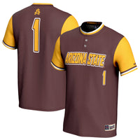 #1 Arizona State Sun Devils Lightweight Collegiate Softball Fashion Jersey - Maroon