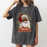 Inclusive Holiday Graphic Tee, Black Santa Christmas T-Shirt, Vintage Black Santa Shirt, Retro Christmas Tee, Holiday Present for Family
