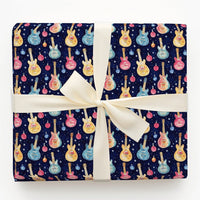 Electric Guitar Holiday Gift Wrap, Christmas Guitar Wrapping Paper, Rock Musician Present Wrap, Starry Music Present Paper, Xmas Gift Wrap