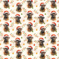 Festive Santa Hat Dog Gift Wrap, Cane Corso Christmas Wrapping Paper, Cane Corso Holiday Wrapping Paper, Dog Lover Xmas Present Paper