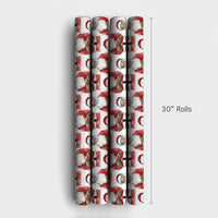 Hipster Tattoo Sleeve Santa Wrapping Paper, Tattooed Santa Wrapping Paper, Cool Alternative Christmas Wrapping Paper, Punk Gift Wrap Roll