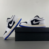 Low Top Sneakers, Blue White Black Colorway, Lace Up Design, Casual Gift for Sneaker Fans