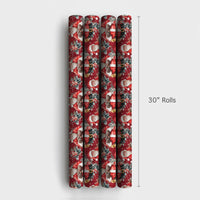 Hipster Santa Gift Wrap, Tattooed Santa Wrapping Paper, Edgy Christmas Wrapping Paper, Cool Claus Holiday Gift Wrap, Humorous Xmas Paper Roll