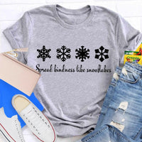 Christmas Teacher Shirt, Spread Kindness Like Snowflakes T-Shirt, Festive Holiday Graphic Tee, Winter Kindness Tee, Adorable Xmas Teacher Present