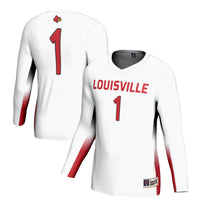 #1 Louisville Cardinals Lightweight Volleyball Jersey - White
