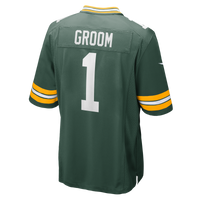Green Bay Packers Number 1 Groom Green Game Jersey