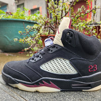 Sneakers, Black Red Colorway, Lace Up Design, Casual Gift for Sneaker Fans