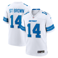 Detroit Lions Amon-Ra St. Brown White Game Jersey