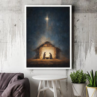 Bethlehem Star Nativity Wall Art, Nativity Scene Canvas Print, Holy Night Christian Canvas, Religious Nativity Decor, Christmas Faith Present