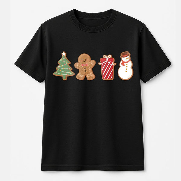 Adorable Holiday Cookie Graphic Shirt, Christmas Gingerbread T-Shirt, Festive Gingerbread Man Tee, Winter Holiday Baking Shir