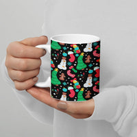 Festive Snowman Gingerbread Tree Coffee Mug, Christmas Holiday Mug, Adorable Winter Holiday Pattern Ceramic Cup, Xmas Season Drinkware