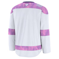 Toronto Maple Leafs White 2024 Hockey Fights Cancer Practice Jersey