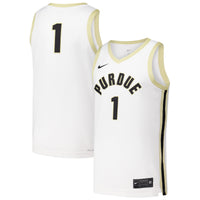 #1 Purdue Boilermakers Replica Basketball Jersey - White
