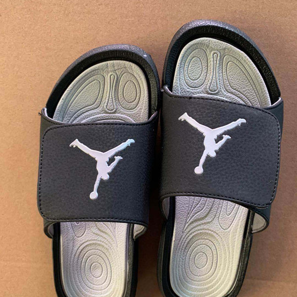 Slides, Black Gray Colorway, Slip On Design, Casual Gift for Shoe Lovers