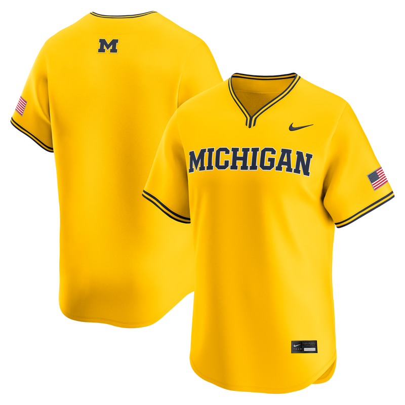 Maize Michigan Wolverines Alternate Limited Baseball Jersey
