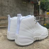 High Top Sneakers, White Colorway, Lace Up Design, Casual Gift for Sneaker Fans