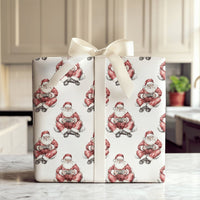 Watercolor Gamer Santa Gift Wrap, Gaming Santa Wrapping Paper, Video Game Christmas Wrapping Paper, Holiday Gamer Gift Wrap Roll