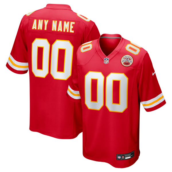 Kansas City Chiefs Red Custom Game Jersey
