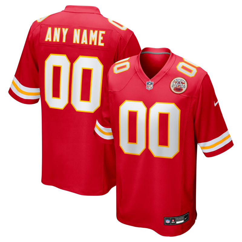Kansas City Chiefs Red Custom Game Jersey