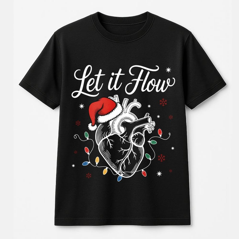 Heart Anatomy Santa Hat Shirt, Cardiac Nurse Christmas T-Shirt, Medical Holiday Nurse Shirt, Healthcare Worker Xmas Graphic Tee Present