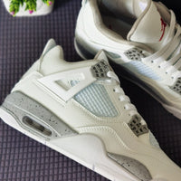 Retro Basketball Shoes, White Colorway, Lace Up Design, Casual Gift for Shoe Lovers