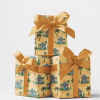 Surfboard Holiday Gift Wrap, Coastal Christmas Wrapping Paper, Beach House Wrapping Paper, Ocean Present Paper, Tropical Xmas Wrapping Paper