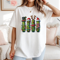 Humorous Dill Jar Holiday Shirt, Christmas Pickle T-Shirt, Festive Pickle Lover Tee, Adorable Xmas Graphic T-Shirt, Unisex Holiday Foodie Present