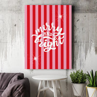 Red and Pink Striped Wall Art, Merry and Bright Canvas, Festive Holiday Canvas Art, Christmas Wall Decor, Merry and Bright Canvas Print