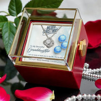 CZ Love Knot Pendant, Granddaughter Love Knot Necklace, Rotating Rose Love Knot Jewelry, Grandparent Christmas Present, Birthday Present for Her