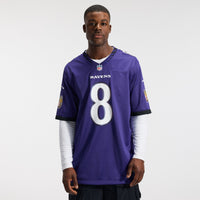 Baltimore Ravens Lamar Jackson Purple Team Game Jersey