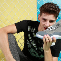 Sneakers, Gray Colorway, Lace Up Design, Casual Gift for Sneaker Fans