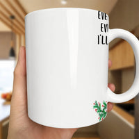 Festive Holly Berry Holiday Mug, Christmas Pine Wreath Coffee Mug, Winter Botanical Greenery Coffee Cup, Xmas Morning Ceramic Mug Present