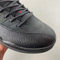 Mid Top Sneakers, Black Red Colorway, Leather Footwear, Lace Up Design, Casual Gift for Sneaker Fans