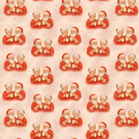 Merry Mugs Christmas Wrapping Paper, Santa and Mrs Claus Wrapping Paper, Eggnog Holiday Gift Wrap, Adorable Vintage Christmas Wrapping Paper