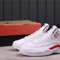 High Top Sneakers, White Red Colorway, Lace Up Design, Casual Gift for Sneaker Fans