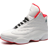 Sneakers, White Red Colorway, Lace Up Design, Casual Gift for Sneaker Fans