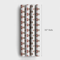 Western Santa Gift Wrap, Cowboy Santa Wrapping Paper, Rodeo Christmas Wrapping Paper, Country Holiday Gift Wrap