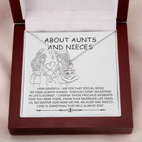 Stainless Steel Anchor Pendant Necklace, Aunt and Niece Heart Anchor Necklace, Sentimental Niece Auntie Jewelry, Birthday Christmas Present