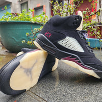 Sneakers, Black Red Colorway, Lace Up Design, Casual Gift for Sneaker Fans