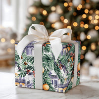 French Quarter Holiday Gift Wrap, New Orleans Christmas Wrapping Paper, Southern Architecture Wrapping Paper, Festive NOLA Holiday Gift Wrap