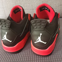 Retro Sneakers, Black Red Colorway, Lace Up Design, Casual Gift for Sneaker Fans