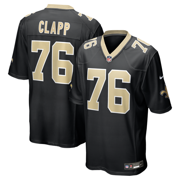 New Orleans Saints Will Clapp Black Team Game Jersey