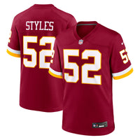 Washington Commanders Sonny Styles Burgundy 2026 NFL Draft First Round Pick No. 7 Team Game Jersey