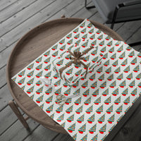 Festive Ornaments Holiday Gift Wrap, Illustrated Christmas Tree Wrapping Paper, Winter Botanical Wrapping Paper, Classic Xmas Present Paper